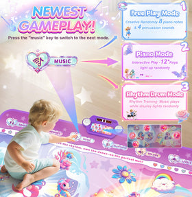 MUZREES Dance Mat two players setup enables shared fun during family game time