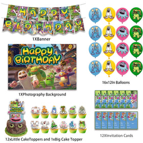 MVMVMVV monster latex balloons brighten any party setting for lively celebrations.