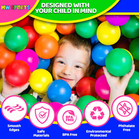 MW SPORTS ball pit balls 2.3 inch diameter for gentle play.