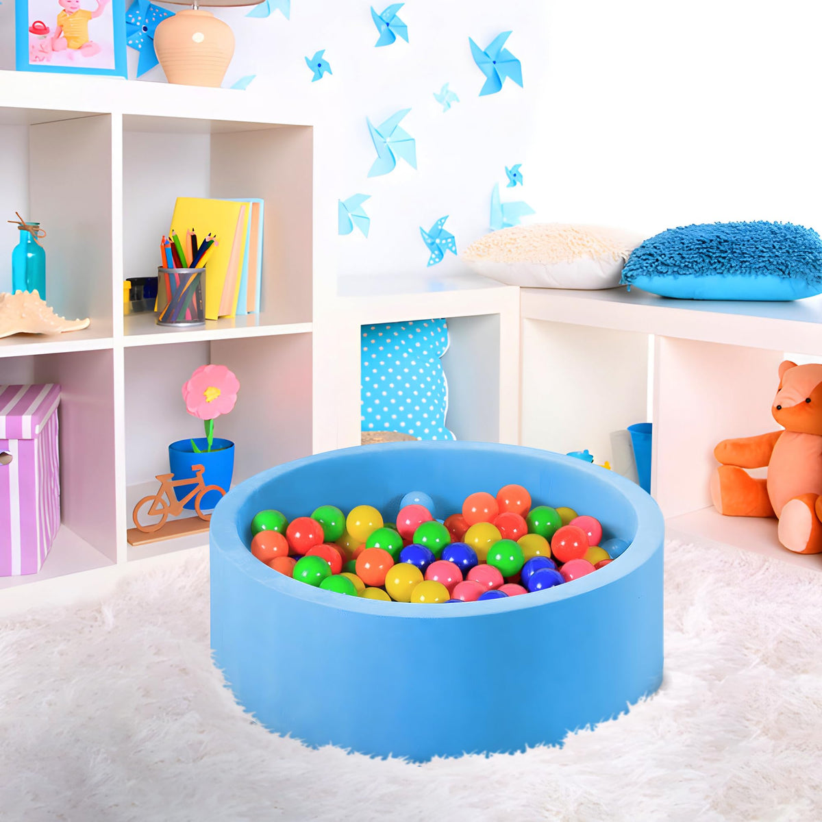 MW SPORTS ball pit balls are easy to wipe clean after use.