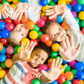 MW SPORTS ball pit setup ideas for home, daycare, or playroom.