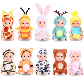 MXSYSHYJ mini 4-inch open-eye baby dolls ready for imaginative play