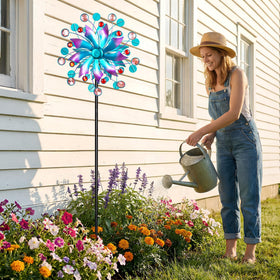 MXwcy color-changing LED globe provides jewel-like glow after dusk.