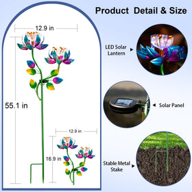 MXwcy blue twin flowers spin independently on sealed bearings for dynamic decor