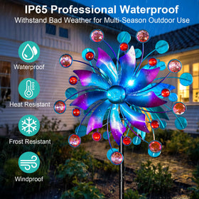 MXwcy 60.63 inch outdoor sculpture adds kinetic color to any patio.