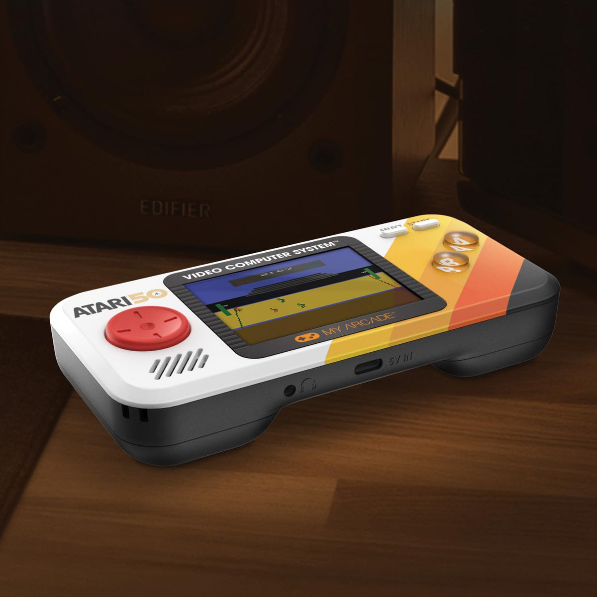 My Arcade Atari Pocket Player Pro display close-up highlights vibrant 2.75-inch color screen