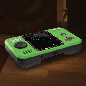 My Arcade Galaga Pocket plays GALAGA and GALAXIAN, two classic titles for on-the-go sessions.
