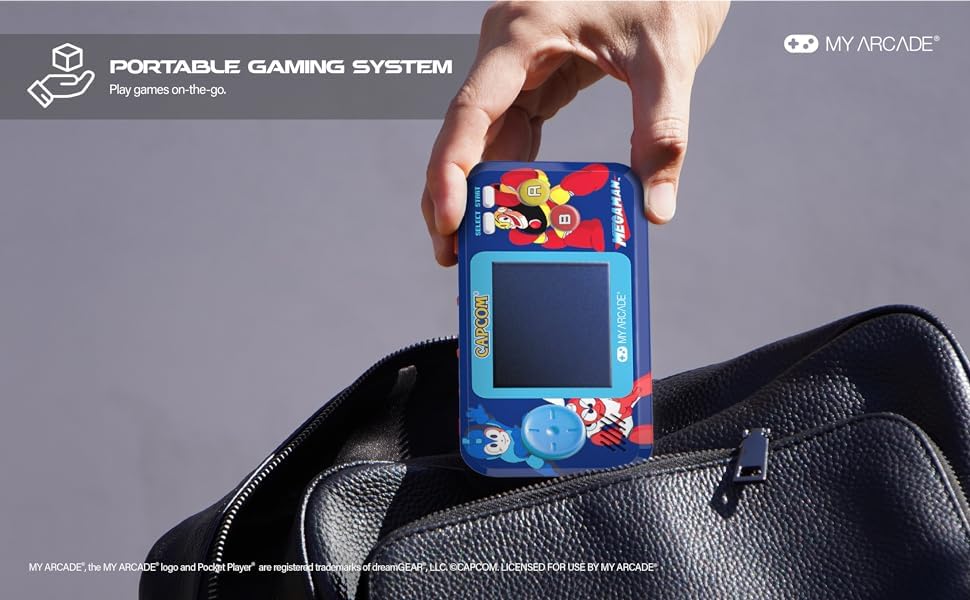 My Arcade Megaman Pocket Player Pro side controls enable one-handed action.