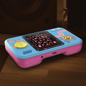 My Arcade Ms. Pac-Man Pocket Player Pro portable gaming on the go for quick sessions.