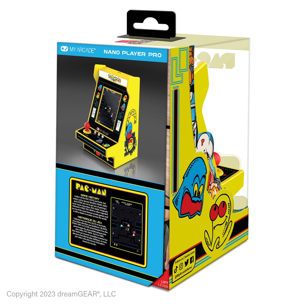 My Arcade Pac-Man Nano Player USB-C port and power options for flexibility.