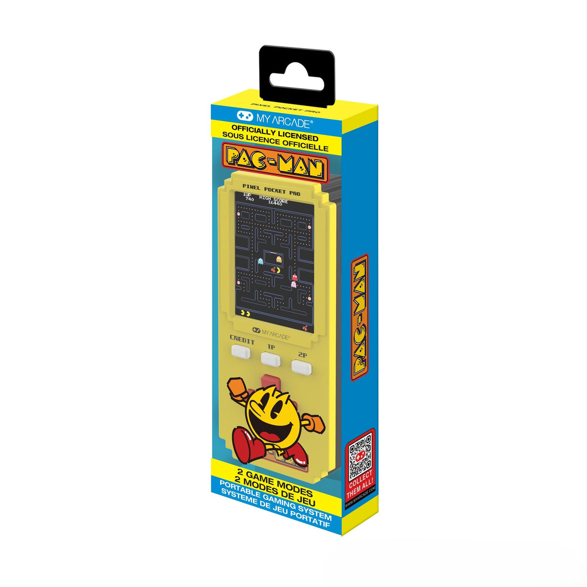 My Arcade Pac-Man Pixel Pocket Pro with compact 2-inch vertical display for on-the-go play