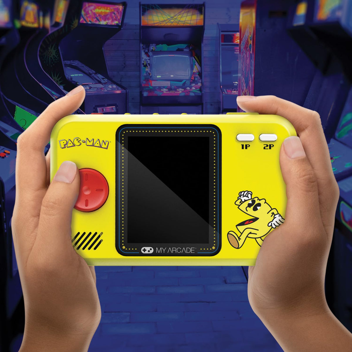 My Arcade Pac-Man Pocket Pro built-in speaker and brightness control enhance retro sessions.