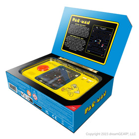 My Arcade Pac-Man Pocket Pro 3.5 mm headphone jack enables private play.