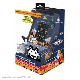 My Arcade Space Invaders Micro Player Pro front view for authentic retro gameplay on the go.