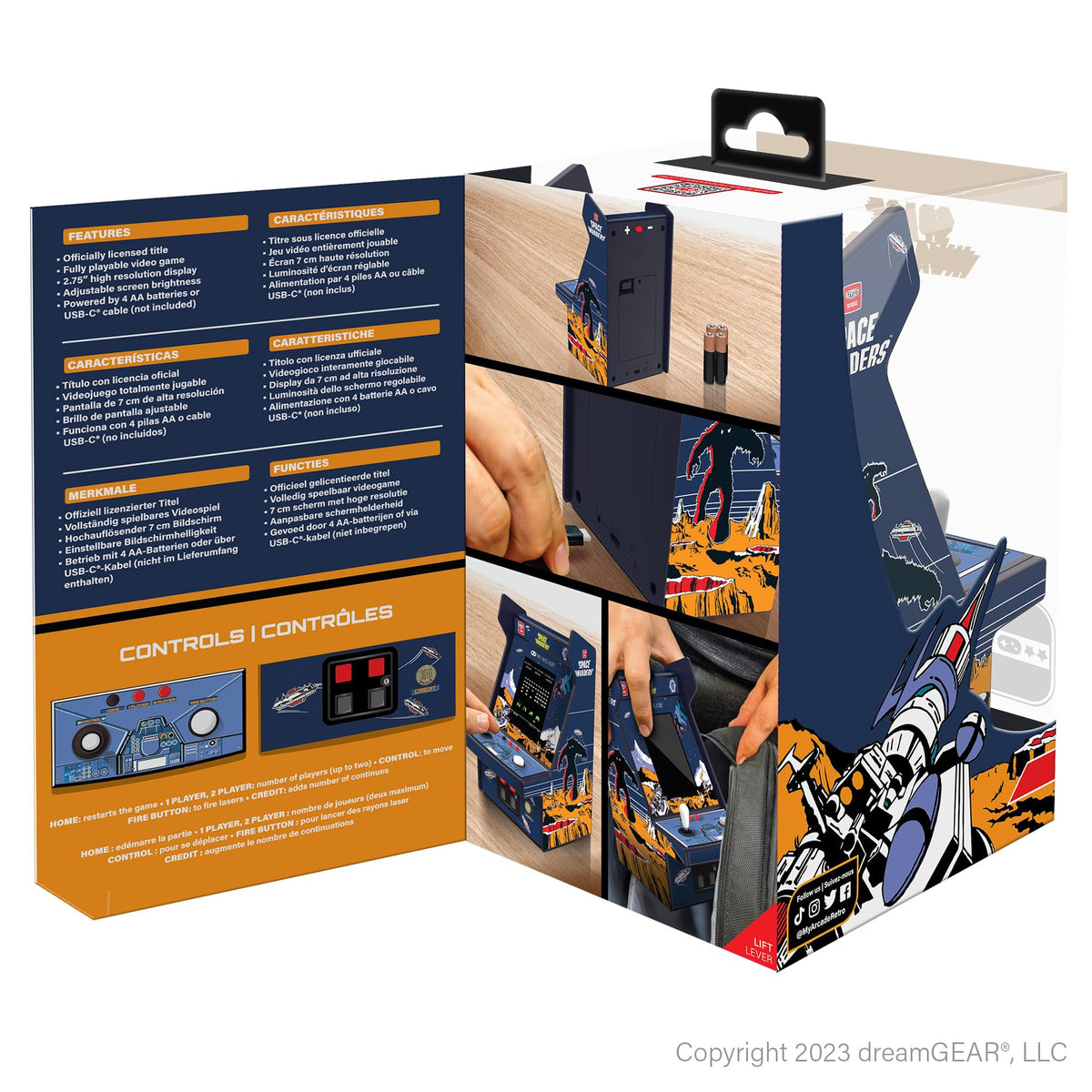 My Arcade Space Invaders Micro Player Pro official licensing highlights authentic arcade experience.