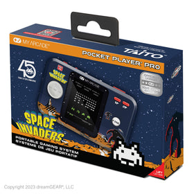 My Arcade Space Invaders Pocket Player Pro 2.75-inch display for bright, portable retro gaming.
