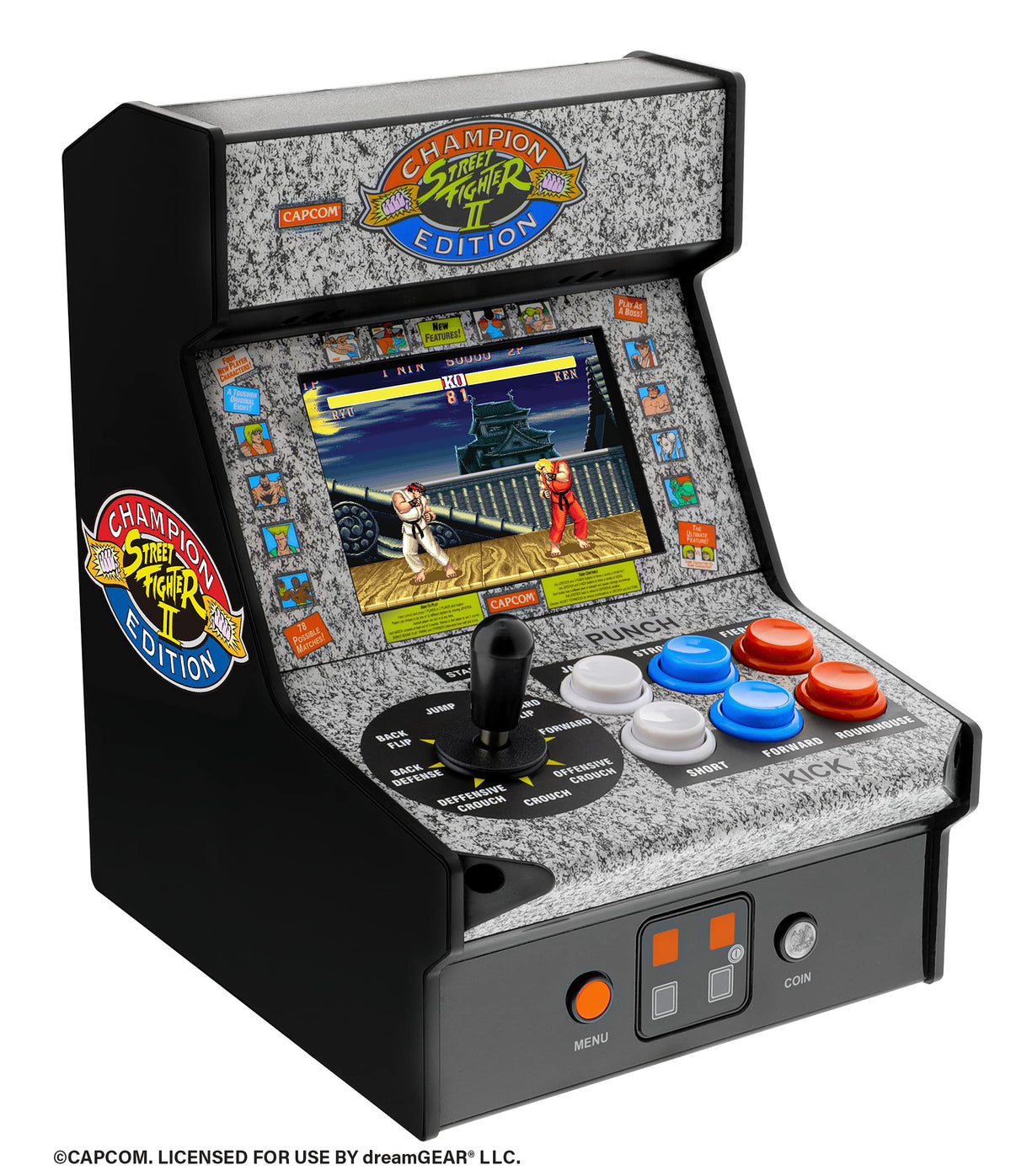 My Arcade Street Fighter II CE back-lit display for vivid retro visuals