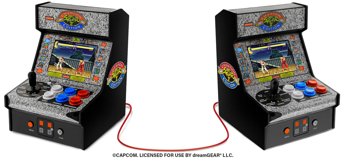 My Arcade Street Fighter II CE co/versus link enables head-to-head play