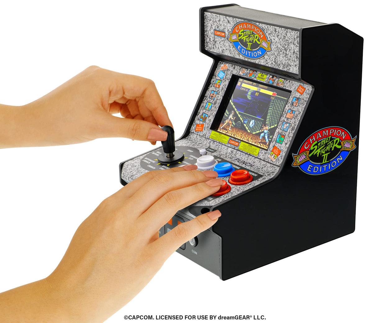 My Arcade Street Fighter II CE power options via micro-USB or batteries