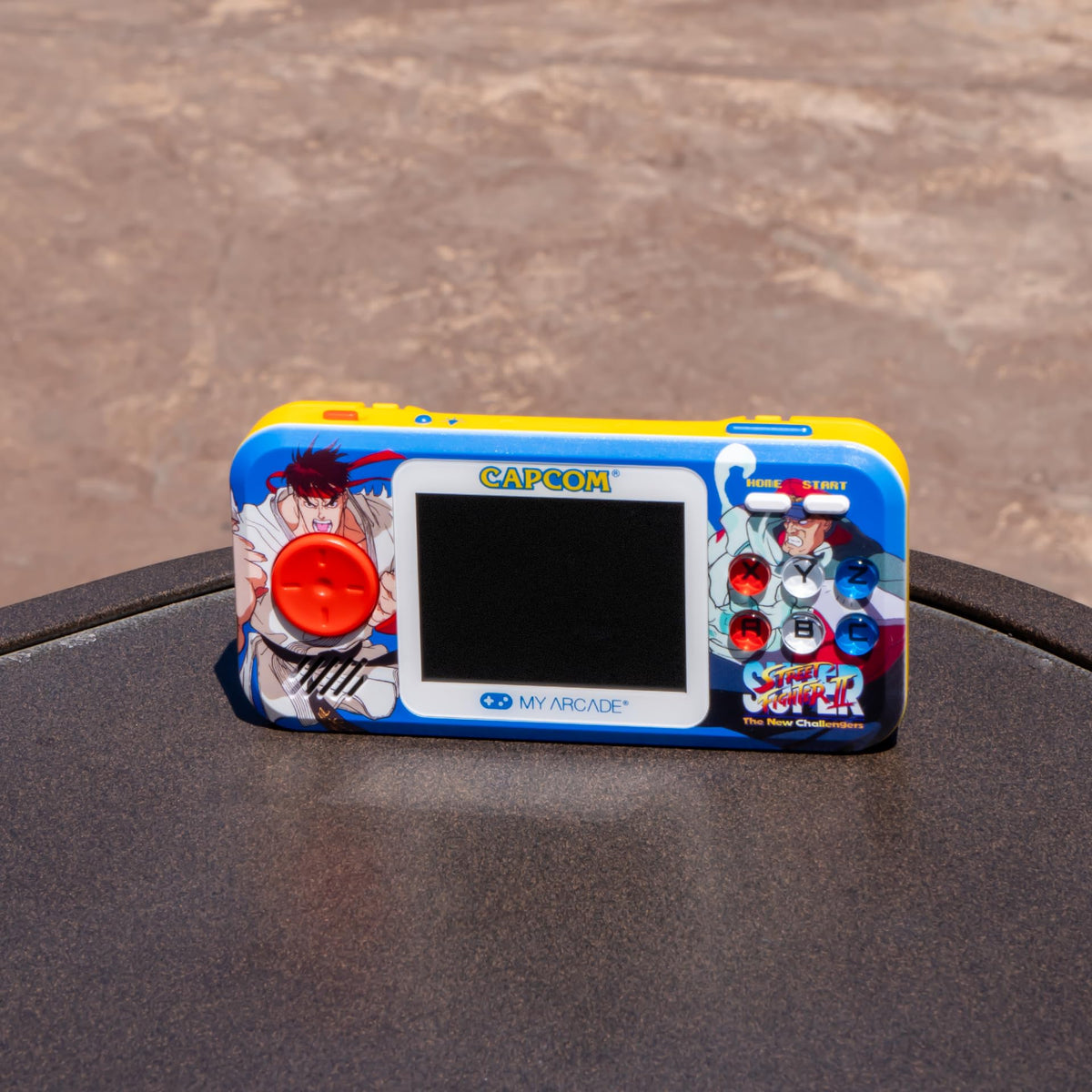 My Arcade Street Fighter II Pocket Player Pro dual-title screen for two games.