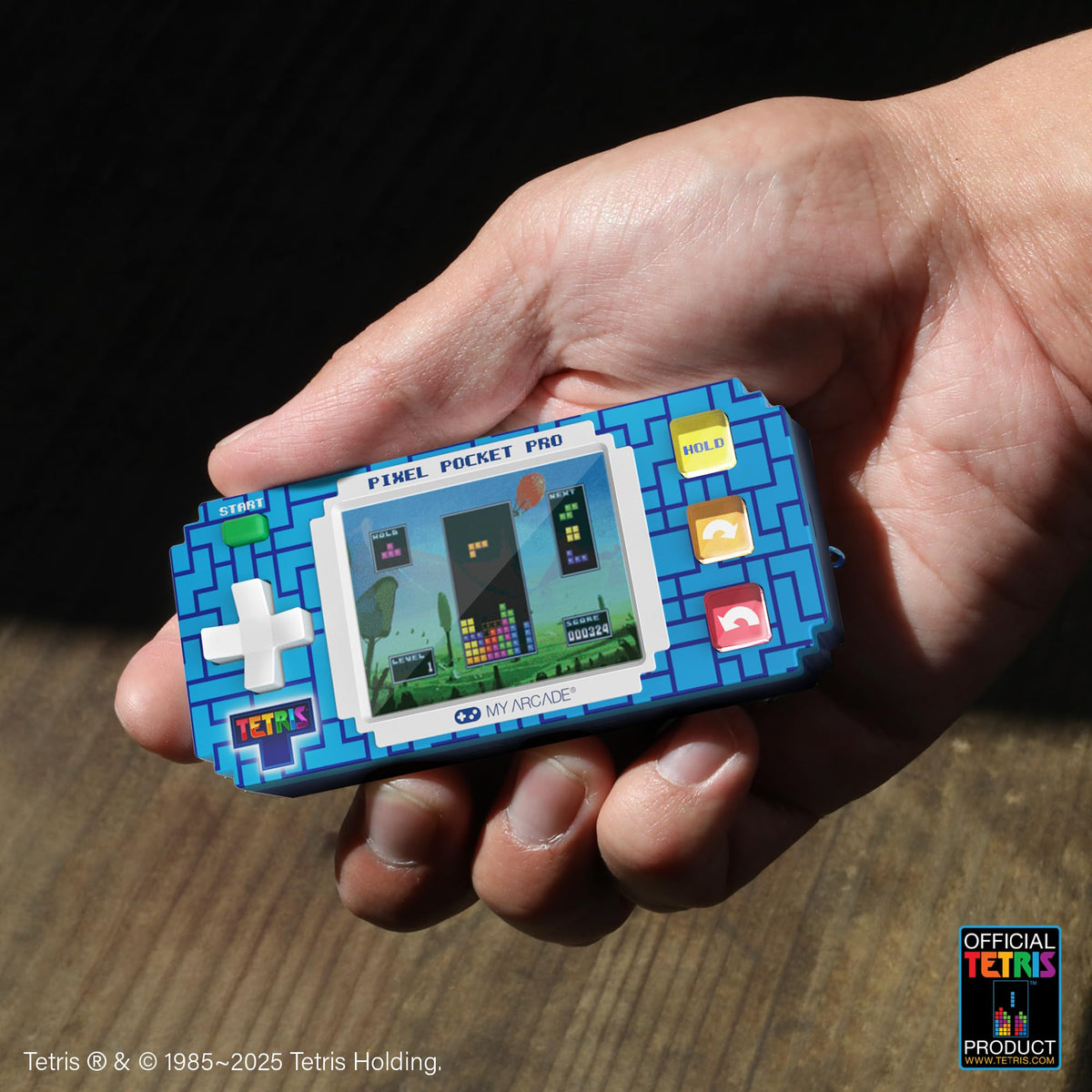 My Arcade Tetris Pixel Pocket Pro 2-inch color screen display