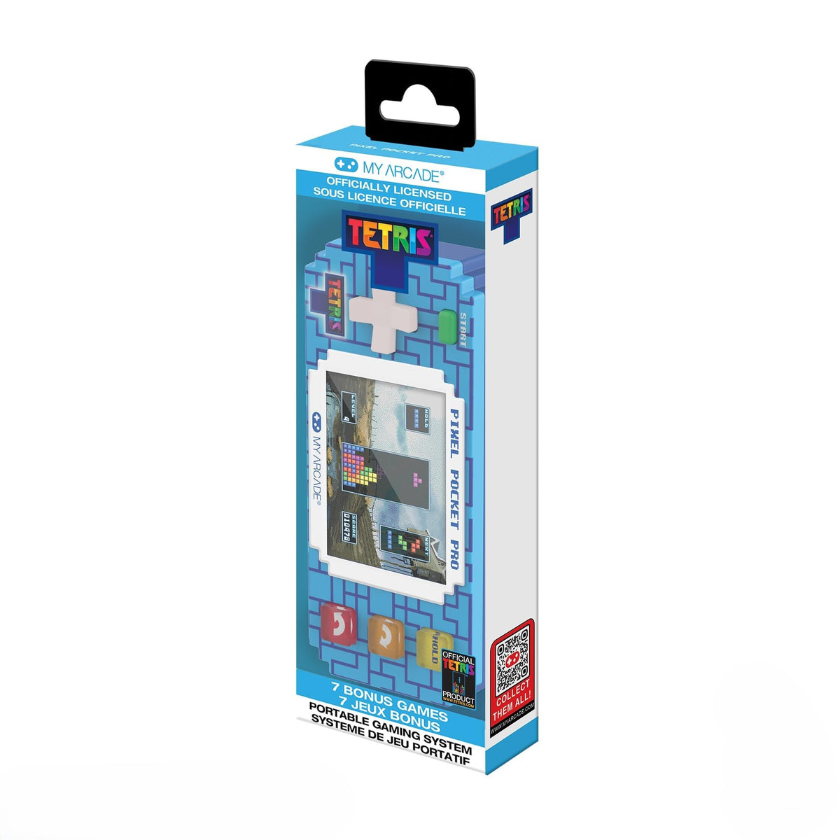 My Arcade Tetris Pixel Pocket Pro with seven bonus games