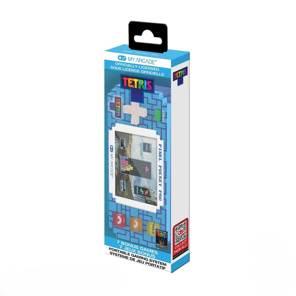My Arcade Tetris Pixel Pocket Pro hero shot for portable retro gaming