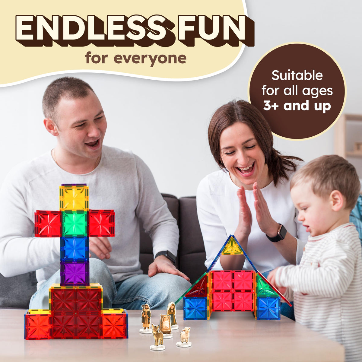 My Lil Ones Faith Builders BPA-free plastic ensures safe, lasting construction for kids