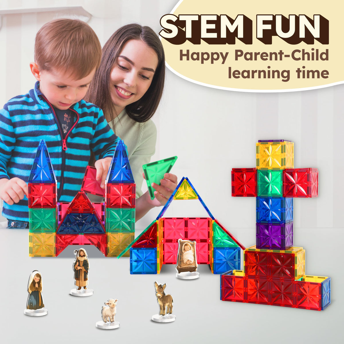 My Lil Ones Faith Builders cross tile helps kids explore symbols through hands-on building