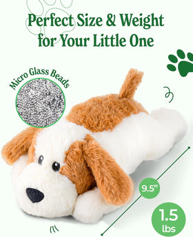 Compact 1.5 lb size ideal for toddlers' snuggle moments.