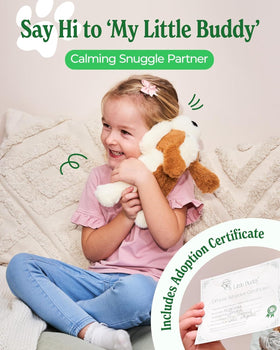 Close-up of the hypoallergenic plush with glass microbeads for sensory relief.