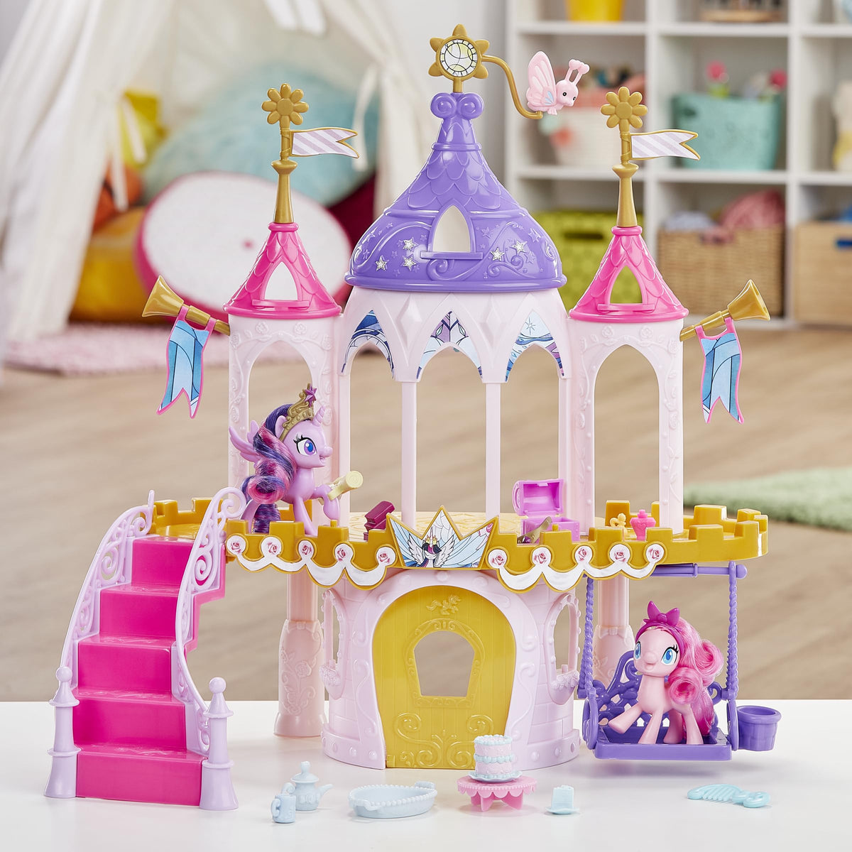 Twilight Sparkle and castle side staircase for storytelling adventures