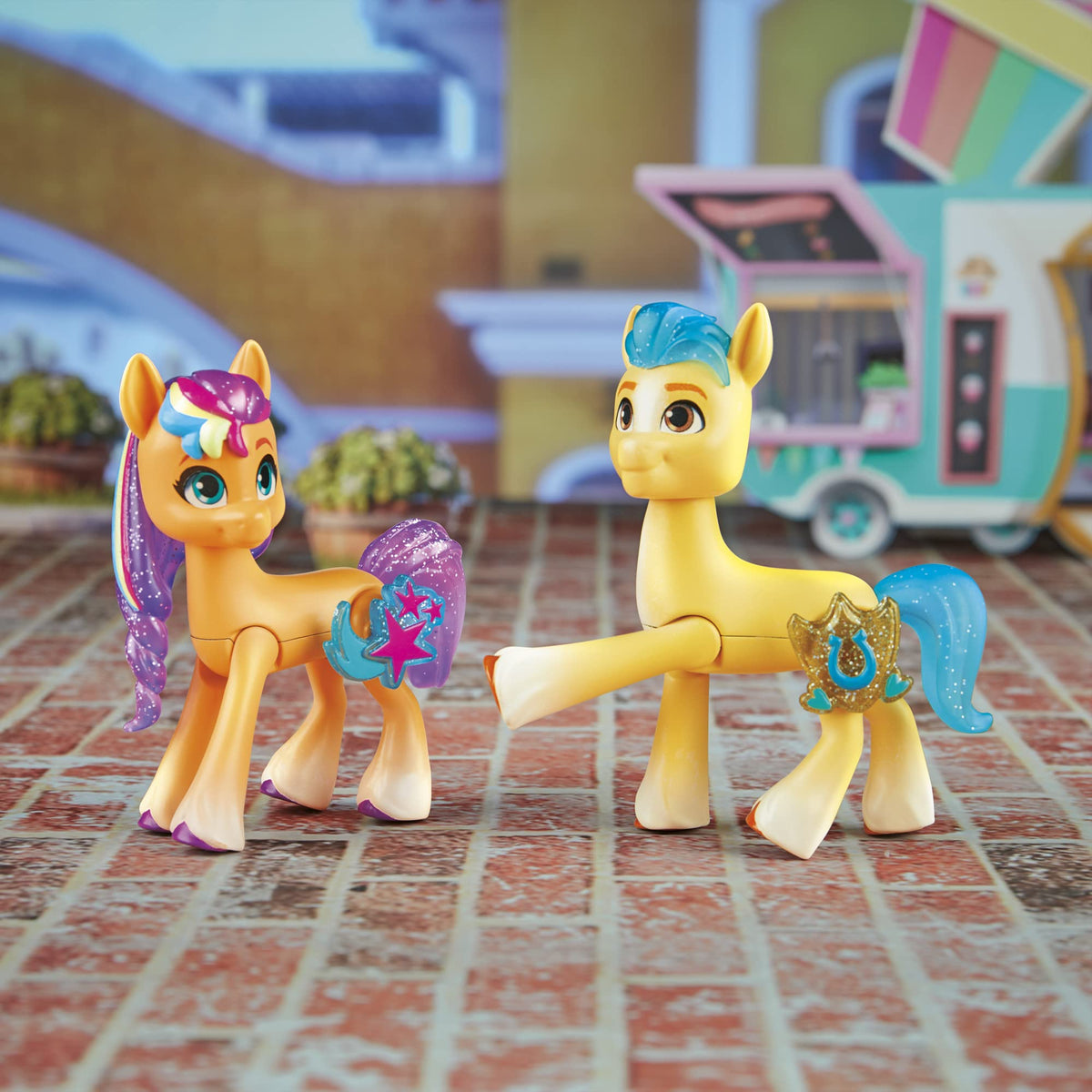 My Little Pony Izzy Moonbow figure with glitter mane for creative play.