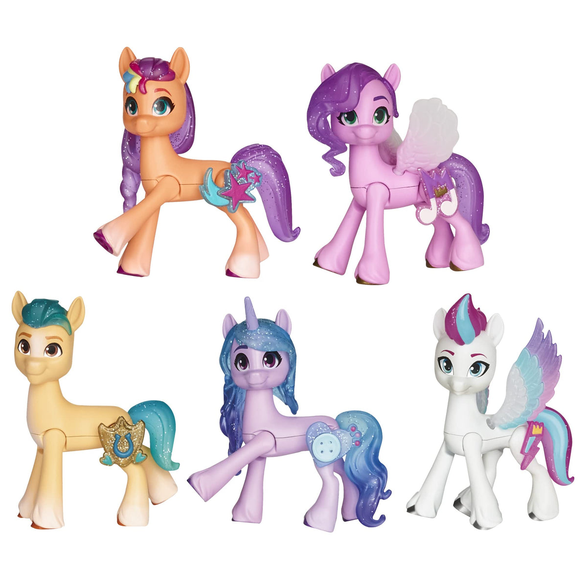 My Little Pony Sunny Starscout figure with Cutie Mark charm for imaginative play.