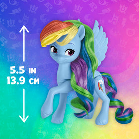 My Little Pony Rainbow Celebration Minty figure with rooted hair for nostalgic fun