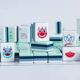 My Mahjong Trove green color tile set ideal for game nights