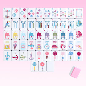 My Mahjong Trove tiles 160-piece pink printed for vibrant gameplay