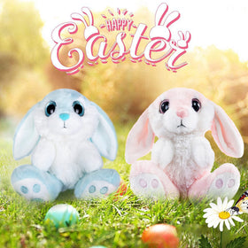 My OLi Easter Bunny 2-Pack side view emphasizes floppy ears for cuddling.
