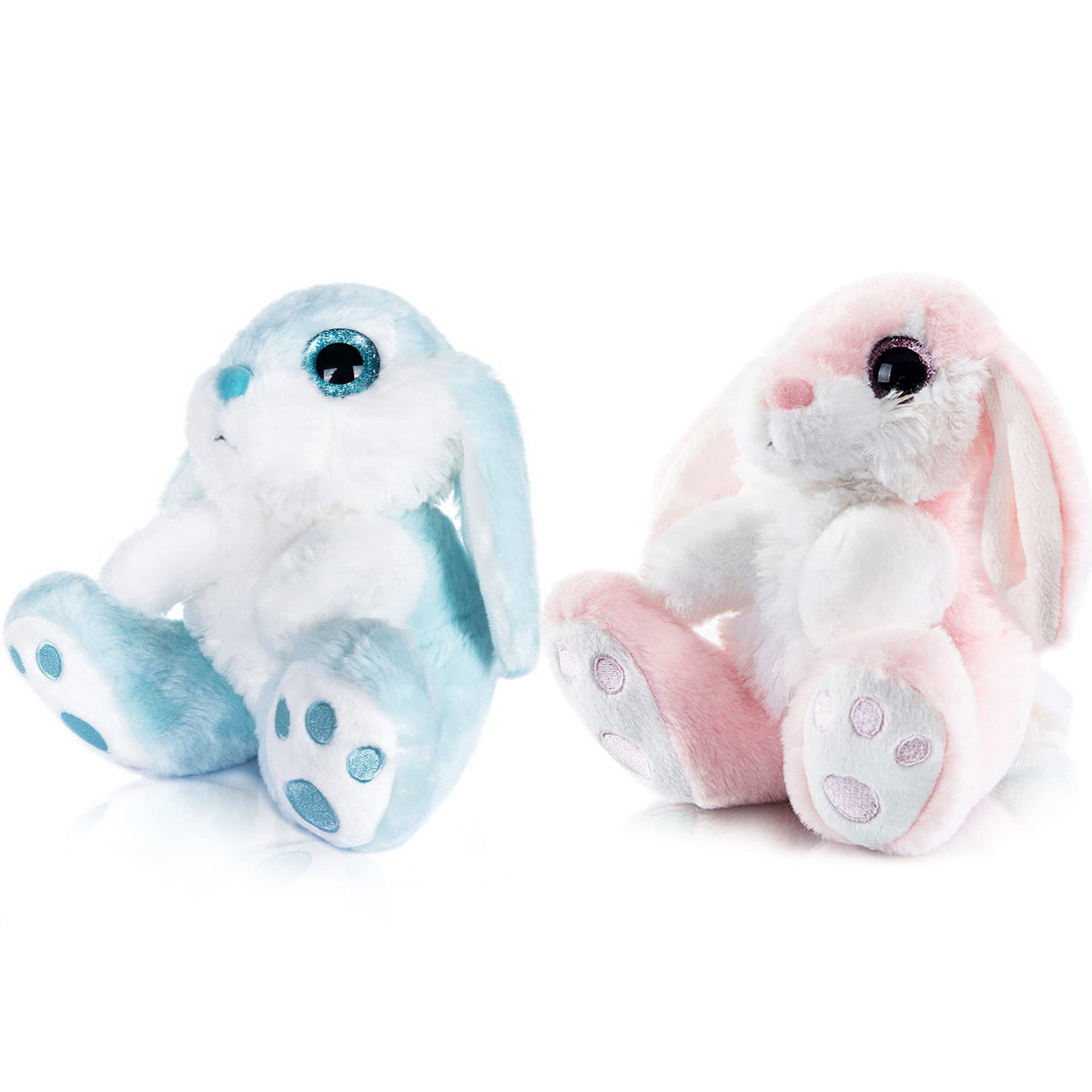My OLi Easter Bunny 2-Pack in pink and blue colors adds playful decor to a kid's room.