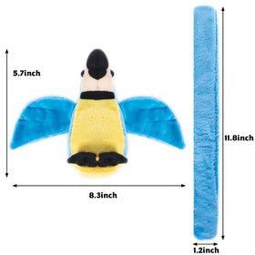 My OLi parrot wingspan 8.3 inches creates a noticeable display.