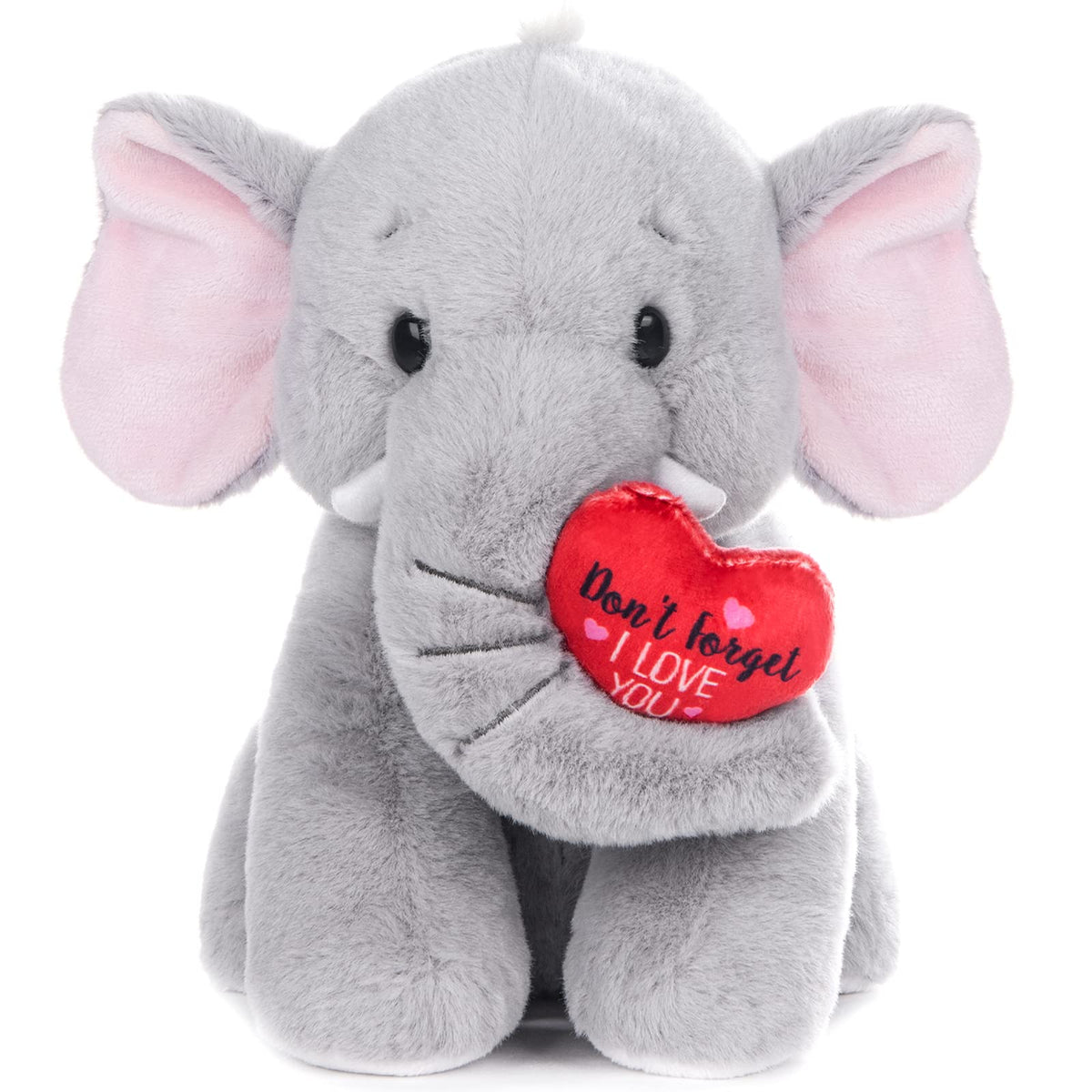My OLi plush elephant heart closeup for cozy hugs and cute gift appeal.