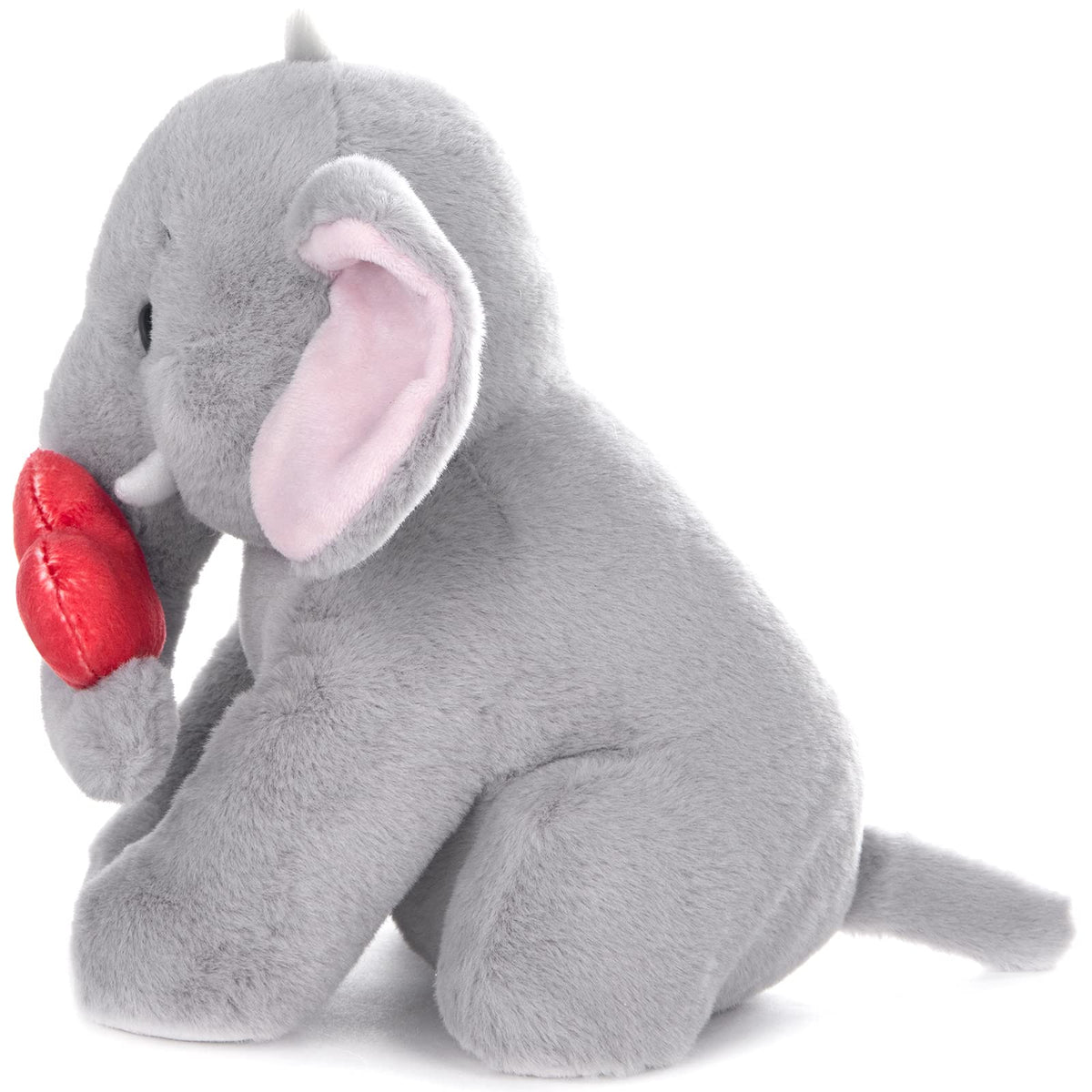 My OLi plush elephant heart detail emphasizes cuddle-worthy design and safe materials.