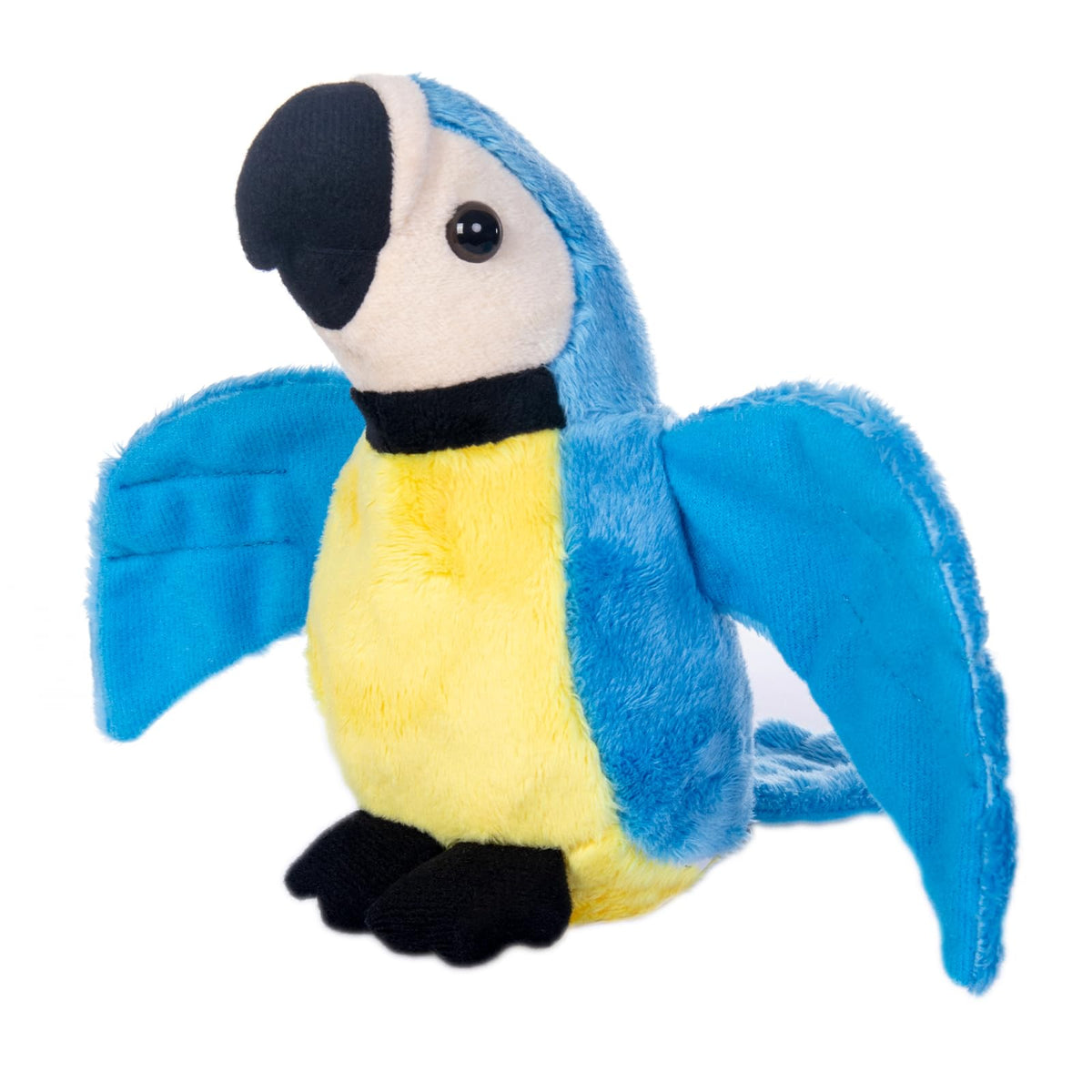 My OLi plush parrot close-up reveals soft fabric and durable construction.