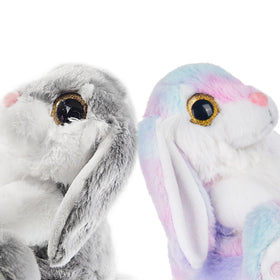 Two My OLi bunny plushes together for display