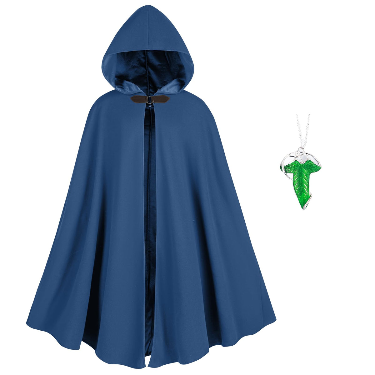 MyersCostume medieval hooded cloak with brooch for versatile cosplay and stage looks
