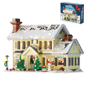 MYFUNTOY Christmas House LED lighting creates a warm holiday glow