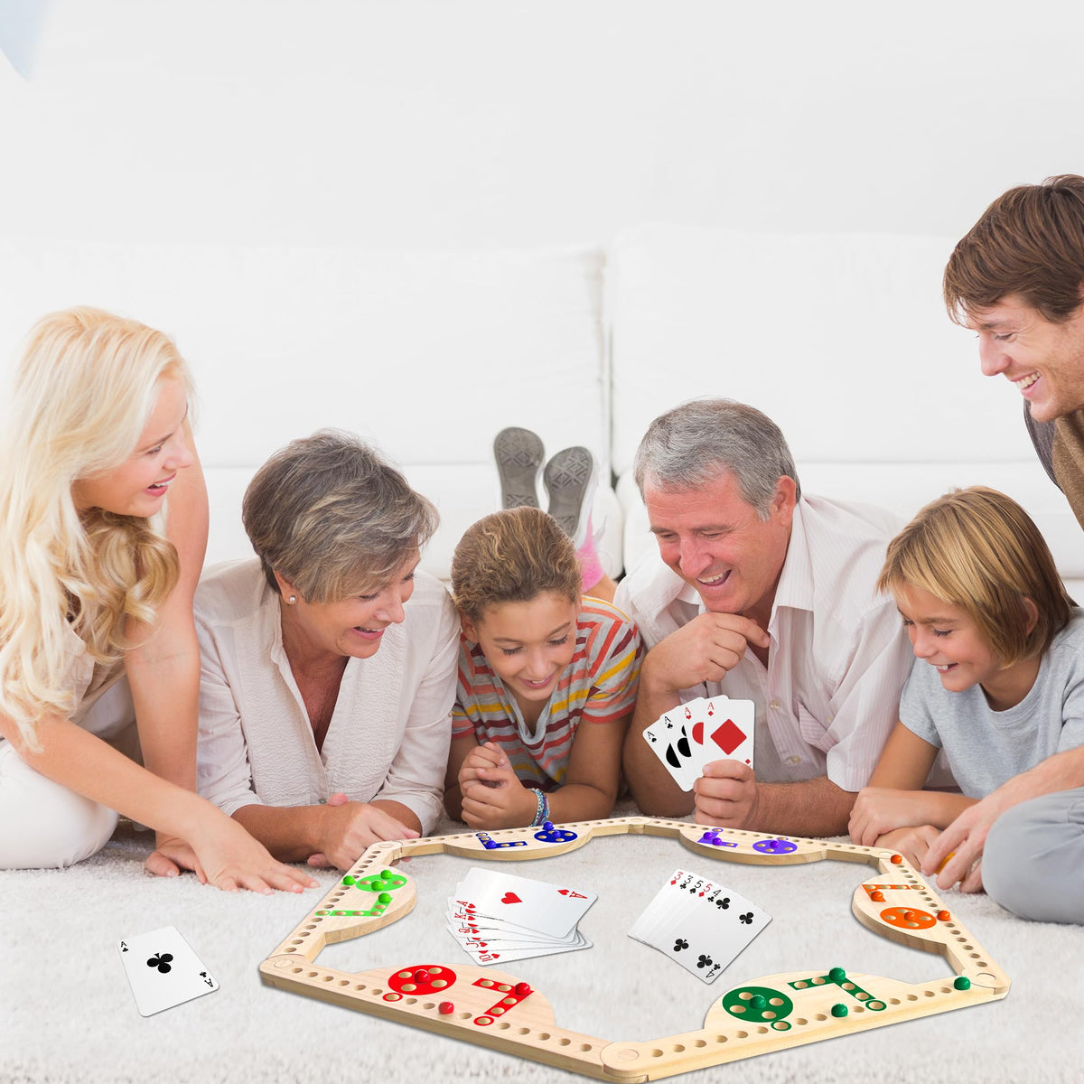 MygikAct family game night scene highlights versatile group play.