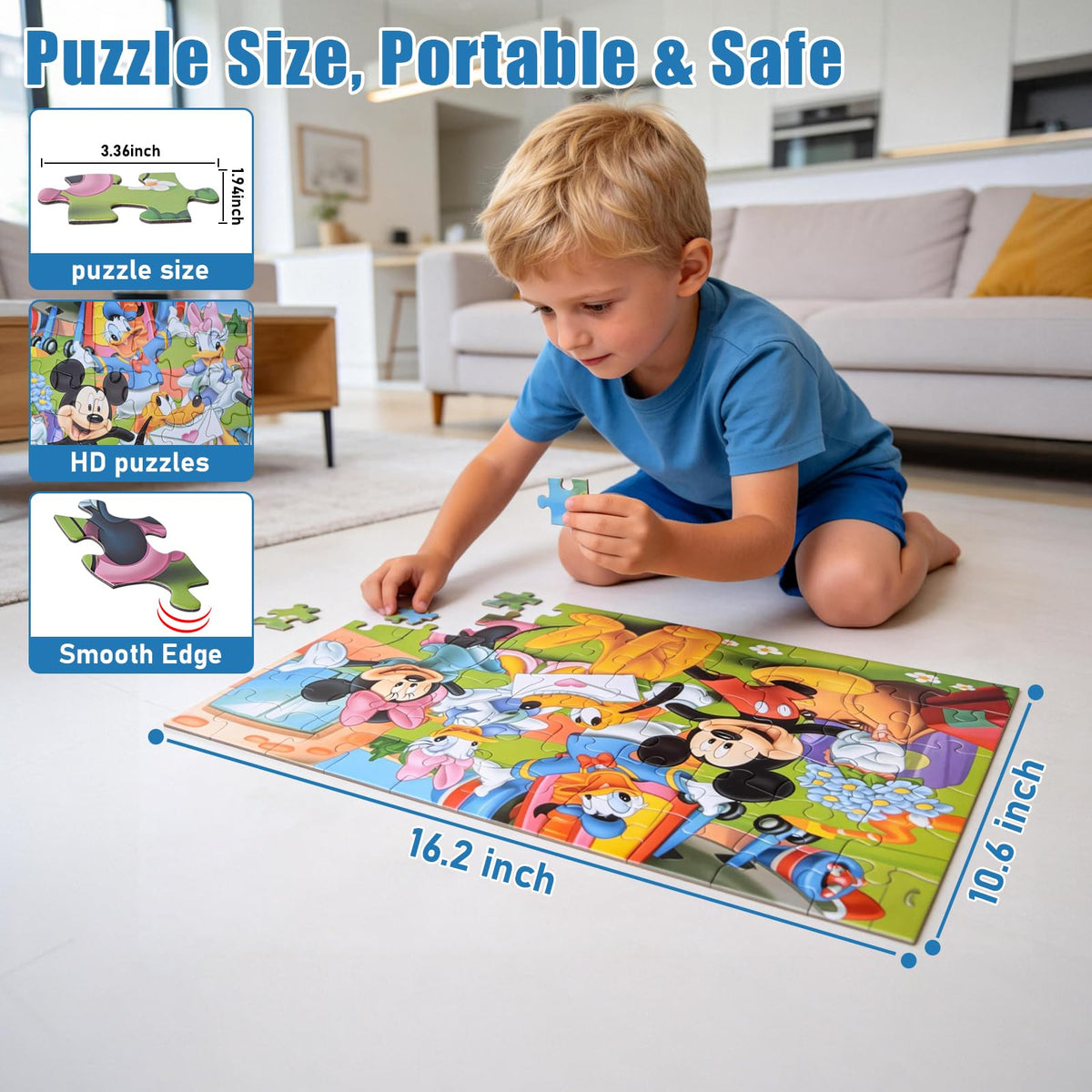 MYJJTYS puzzle piece size 27mm aids small hands with easy grip