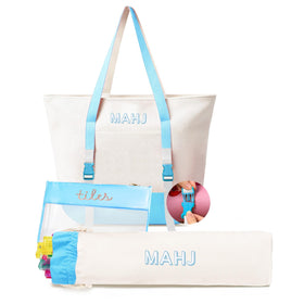 Mykng Nzw empty mahjong tile bags tote for organized play and easy transport