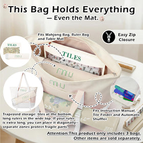 Mykng Nzw mahjong tote with mat holder, easy transport to tournaments